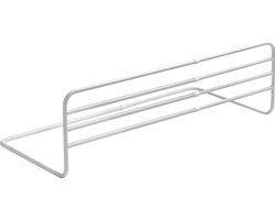 fenss Trombone Bedhekje Metaal Wit - Verstelbaar 77-125 cm | Stevig en Veilig | Voorkomt Uit Bed Vallen | Past op Elk Bed | Eenvoudige Montage | Bedhek voor Peuters