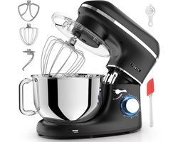 Fentic Keukenmachine – 2000W – Keukenrobot - Foodprocessor - 6,2L Mengkom – Incl. extra Accessoires – Zwart