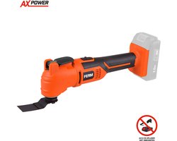 FERM - AX-POWER - OTM1012 - Multi tool - 20V - Schrapen - Zagen - Schuren - Snelwissel systeem - met - accessoires - Zonder accu en lader