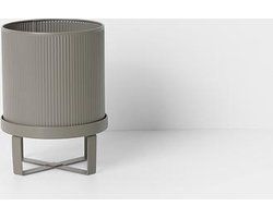 FERM LIVING - Bau bloempot met houder/onderschaal - Warmgrijs