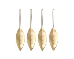 Ferm Living - Bladornamenten - Set van 4 - Brass