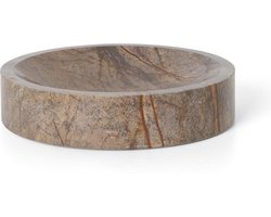 Ferm Living - Decoratieve Schaal - Scape Bowl - Rood/Bruin Marmer