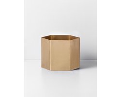 FERM LIVING - Hexagon Pot - Brass - Extra Large
