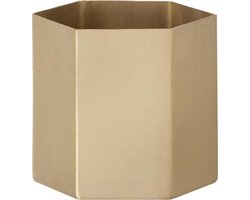 Ferm Living Hexagon Pot Brass - Goud - Large