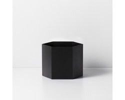 FERM LIVING - Hexagon Pot - zwart - Extra Large