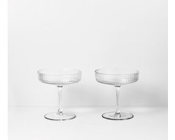 Ferm Living Ripple Glass Champagneglas- Set van 2