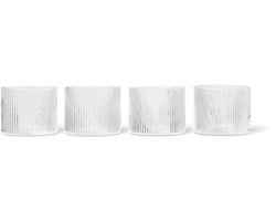 Ferm living - Ripple Low Glasses - Set van 4