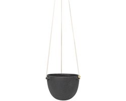 Ferm Living - Speckle hangpot - Groot - Donkergrijs
