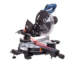 FERM - MSM1040 - Radiaal afkortzaag - Verstekzaag – 1900W – 254mm - Trekfunctie - 45° verstek - Kantelbaar – Lasergeleiding - Aluminium voetplaat - Zaagcapaciteit - 70x310mm - Incl. - 60T TCT zaagblad - Tafelextensies - Klem - Stofzak - Afkortzaag