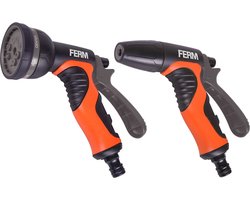 FERM - SGA1010 - Tuinspuitset - Pistool - en - Broes - 8 standen - Instelbaar - Jet - Mist - Fan - Douche - Vol - Broes - Centrum - Kegel - Jet