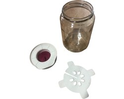 Fermentatie set met speciale deksel met pot Rood