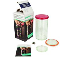 Fermentatie starterset, weckglas 1590 ml - weckpot - glazenpot - fermentatiepot
