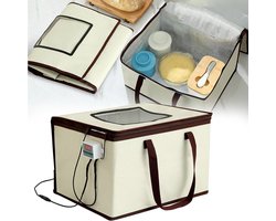 Fermentatiebox voor brood met verwarming - Leaven, gebak, fermentatiekast, 35 liter, opvouwbare pastry box met verstelbare temperatuur en timer voor brood bakken, yoghurt, natto, 40 x 30 x 26 cm