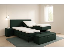 Fermo Hoog Laag Bed 2 Persoons/ Verzorgingsbed /Seniorenbed Elektrisch Verstelbaar 180x200 cm Donker Groen/Montage optie/Made in NL