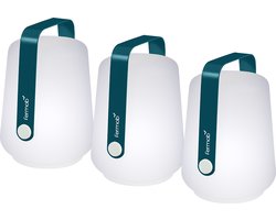 Fermob Balad outdoor tafellampjes - set van 3 - H 13.5 cm - Bleu Acapulco