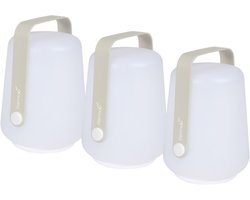 Fermob Balad outdoor tafellampjes - set van 3 - H 13.5 cm - Gris argile