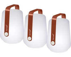 Fermob Balad outdoor tafellampjes - set van 3 - H 13.5 cm - Ocre rouge