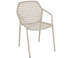 Fermob Croisette stoel met armleuning gris argile