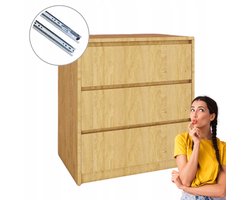 Fernika - Komoda - 3 Schuiflades - Moderne Stijl - 70x75x43 cm