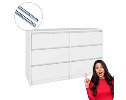 Fernika Serie - Ladekast met 6 Laden - 120x77x43 cm - Elegante Afwerking - Moderne Stijl - Praktische Opslag