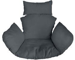 FEROCITY - Schommelkussen - Polyrotan schommelhoes - Voor een hangende tuincocon - XXL - Polyester - Grafiet