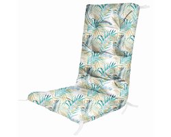 FEROCITY - Tuinstoelkussens - Comfortabel, duurzaam - Voor meubels van pallets - 130 x 50 x 5cm - Polyester - Palm Wit