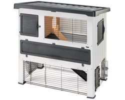 Ferplast Grand Lodge 120 - Konijnenhok - Grijs/Wit - 115,5 x 73 x 110 cm