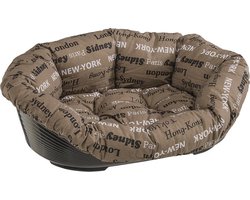 Ferplast hondenmand met kussen sofa 4 bruin - 64x48xH25 cm
