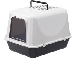 Ferplast Kattentoilet Clear Cat - Kattenbak - Zwart Wit
