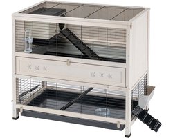 Ferplast Konijnenhok Cottage - 108 x 59 x 102 cm - Wit