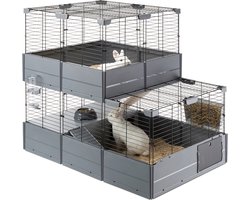 Ferplast-Konijnenhok-Multipla-Double-107,5x72x96,5-cm-zwart