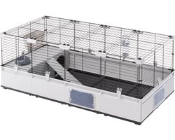 Ferplast Konijnenkooi - Modulair - Uitbreidbaar - Grote Kooi Met Accessoires - 144 x 72 x h 56 cm