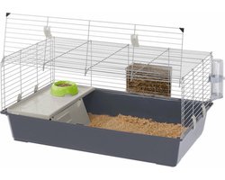 Ferplast Rabbit 100 - Knaagdierkooi - Grijs - 95 x 57 x 46 cm