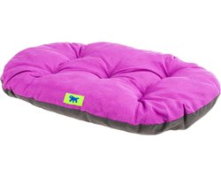 Ferplast Relax Hondenbed, Kussen voor Middelgrote Honden, Kattenbed, Mat voor Kennels en Auto's - Wasbaar - Gemaakt van Katoen met Zachte Vulling, 78 x 50 m. Paars