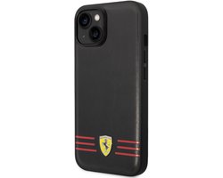 Ferrari Back cover - iPhone 14 Plus & 15 Plus - Zwart - Slank design - Goede grip - Premium uitstraling