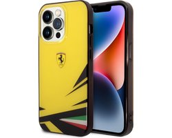 Ferrari Back cover - iPhone 14 Pro - Gold/Yellow - Double Layer Print - Sportief Design