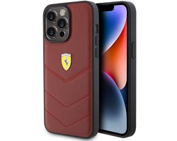 Ferrari Back cover - iPhone 15 Plus & 14 Plus - Rood - Sportief design - Schokabsorberend