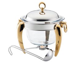 Ferveo Calef Rechaud - 4,0L - Zilver/Goud - Soepwarmhouder - Soepterrine