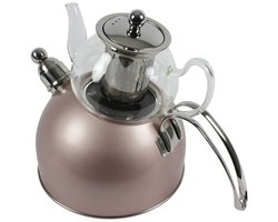 Ferveo Djena Turkse Theepot Set - 0,8/2,5L - Roze Goud - Inductie