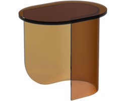 Fest Plateau Bijzettafel Glas Amber - Bruin