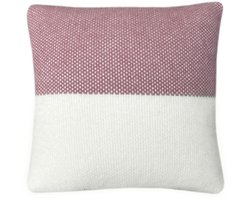 Festivity wool cushion dawn pink square