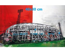 Feyenoord de Kuip Rotterdam Groot Metalen Wandbord, Maat:40x30 cm - Sport-Voetbal-F1-Racing-MotoGP-Werkplaats-Garage-Classic Cars-Man Cave-Wandbord Mancave-Kroeg decoratie-Tekstbord-Metalen wanddecoratie