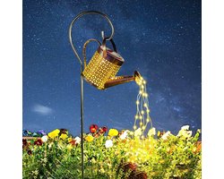 Feygo Solar Tuinlamp met grondspies – Solar Tuinverlichting – Brons kleurig metaal – Tuinverlichting op zonneenergie buiten – Led buitenverlichting met sensor - Tuinfontein - Tuinfakkel / Tuinsteker / Tuinlantaarn / Sfeerverlichting - Buitenlamp