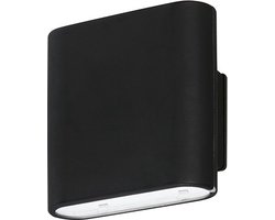 FHL easy! Magnetics Wandlamp Ovaal (Accu) - 2x 1W LED (incl.) - 10cm x 10cm x 5,5 cm - USB-oplading - met sensor - Zwart
