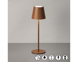 FHL easy! - Mobiele Tafellamp Viletto (Accu) - 1x LED 2,0W (incl.) - 3000 K - 190 lm - IP54 - USB-oplading - Roest