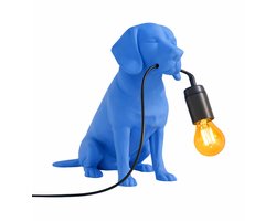 Fiastra Beagle tafellamp - hondenlamp - koningsblauw - E14 - 30 x 18 x 25 cm