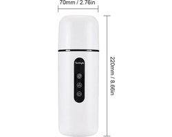 FIBILA Draagbare Auto Waterkoker - Reiswaterkoker - Waterkoker 12v - Waterkoker 12 Volt - Carpoint Waterkoker - LCD Display - Elektrisch - Met Roerfunctie - Wit Zwart
