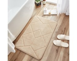 Fiddy Luxe Badmat Antislip 40x60cm - Absorberende badmat - Douchemat - Toiletmat - Sneldrogend - Crème