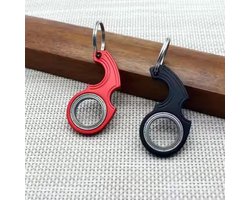 Fidget Sleutelhanger – 2 Stuks Rood en Zwart – Stoer Design – Stressverlagend – Ideaal voor Kinderen