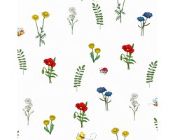 Fien en Teun Behang - Bloemen - 10mx53cm - Multi